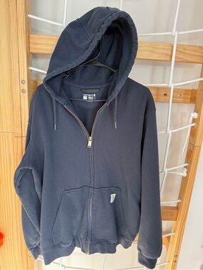 Carhartt Men’s Dark Navy Full-Zip Hooded Sweatshirt